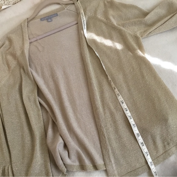 NWOT Valorie Stevens Women’s Gold Sparkle Medium Weight Topper - Picture 2 of 7